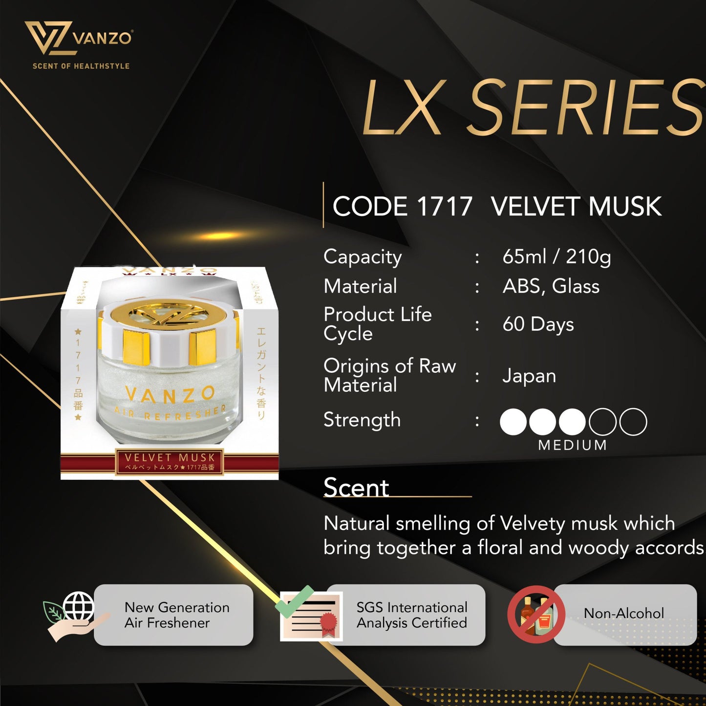 ✨ Velvet Musk 1717 VANZO LX Car 🖤🚘🌫️ - Elegant, sensual, comforting