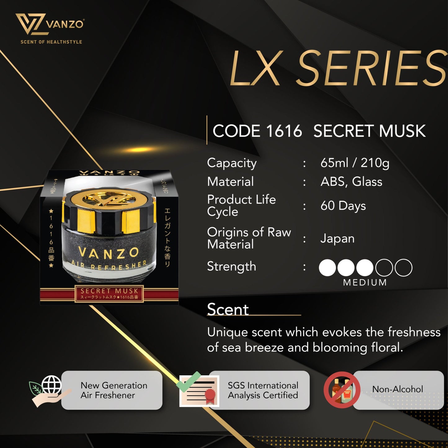 🖤 Secret Musk 1616 VANZO LX Car ✨🚘🔥- Mysterious, bold, addictive