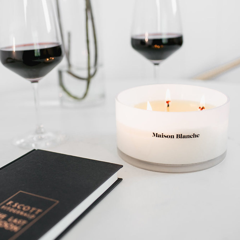 🍑 012 Peach & Elderflower Deluxe Candle – Maison Blanche 🕯️🌼 - Fruity, floral, sparkling