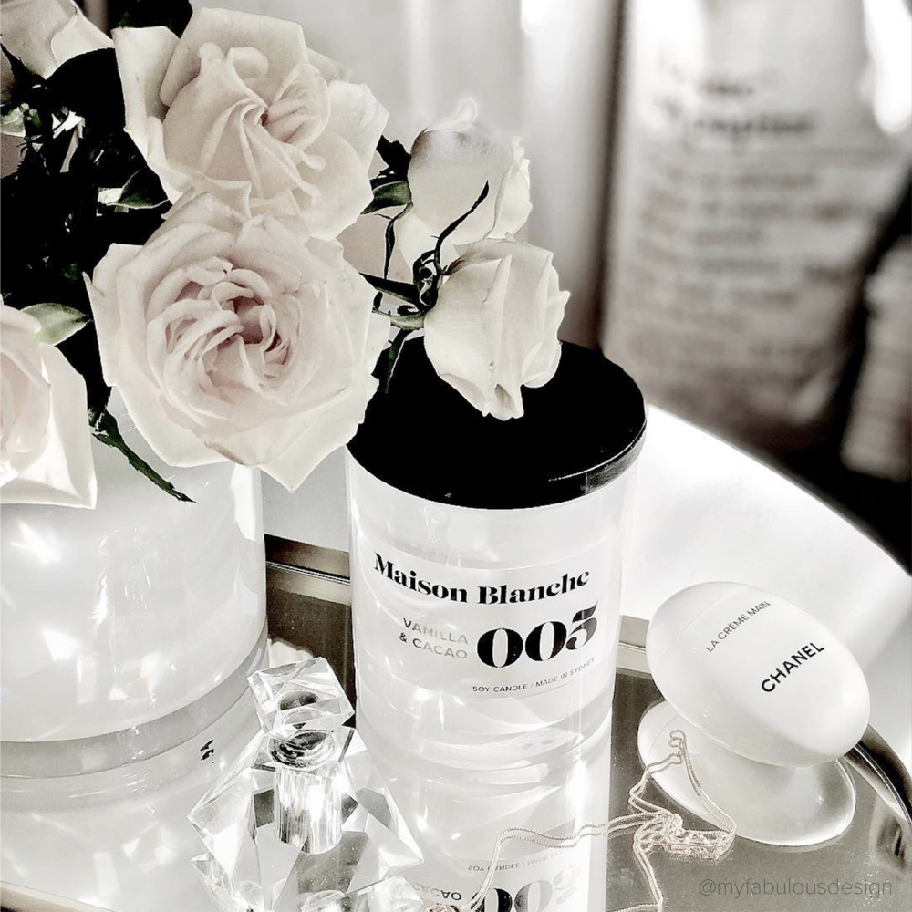 🍫 005 Vanilla & Cacao Large Candle – Maison Blanche ✨🕯️🤎 Decadent, comforting, irresistibly sweet