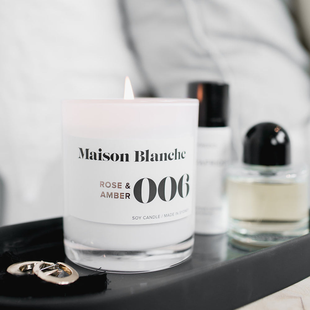 🌹 006 Rose & Amber Medium Candle Peppermint Grove ✨🕯️🤎 - Floral, warm, captivating