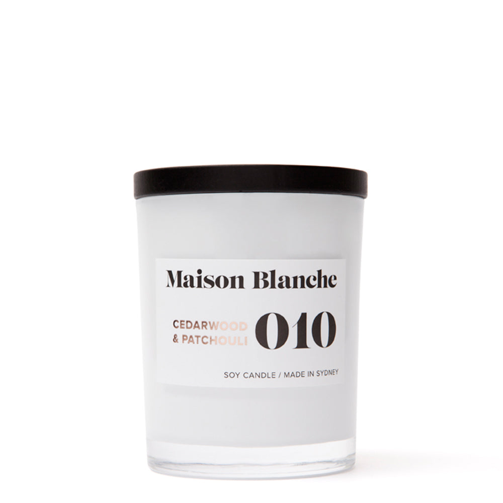 🌲 010 Cedarwood & Patchouli Large Candle Maison Blanche 🕯️✨🤎 - Woody, soulful, deeply relaxing