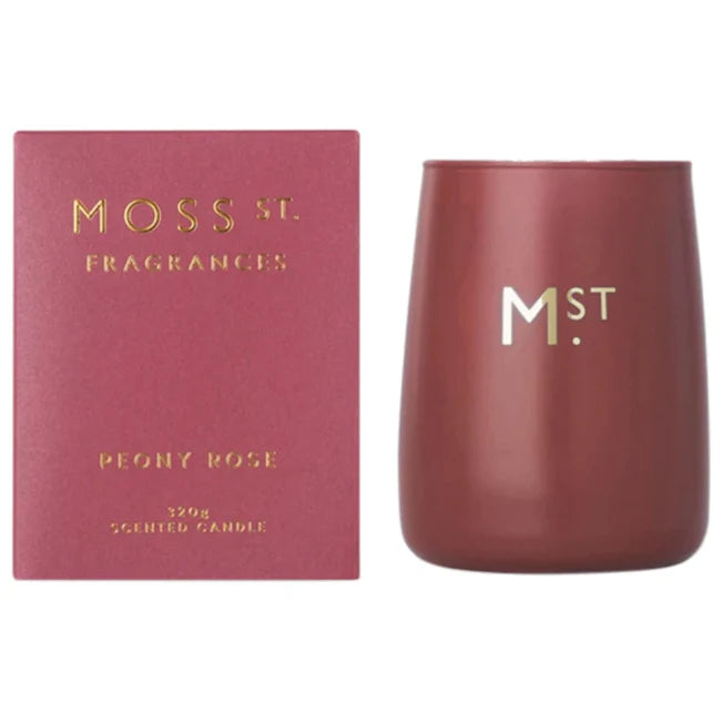 🌸Peony Rose 320g Soy Candle Moss St. Fragrances🌹🕯️- Sweet, floral, graceful