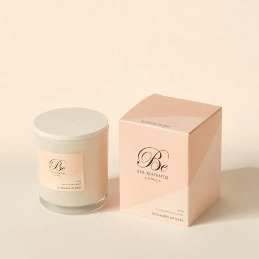 🖤 50 Shades of Grey Triple Scented Candle 420g – Be Enlightened 🌹🕯️- Floral, exotic, alluring