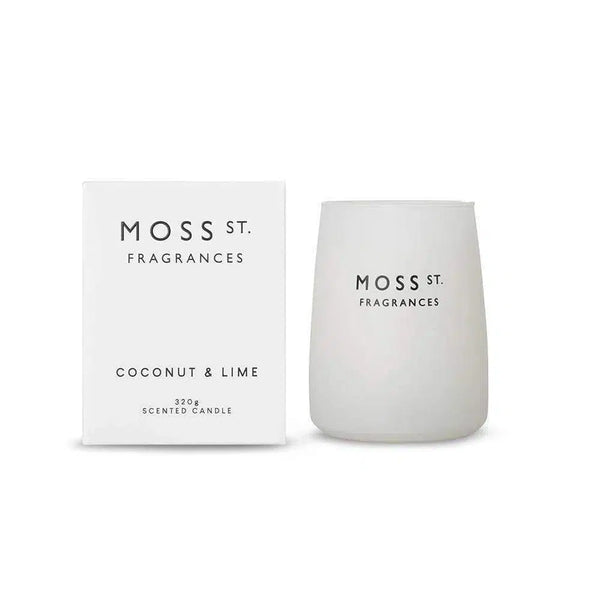 🥥 Coconut & Lime Soy Candle Moss st Fragrances 🍋🕯️- Bright, beachy, fresh