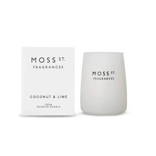 🥥 Coconut & Lime Soy Candle Moss st Fragrances 🍋🕯️- Bright, beachy, fresh