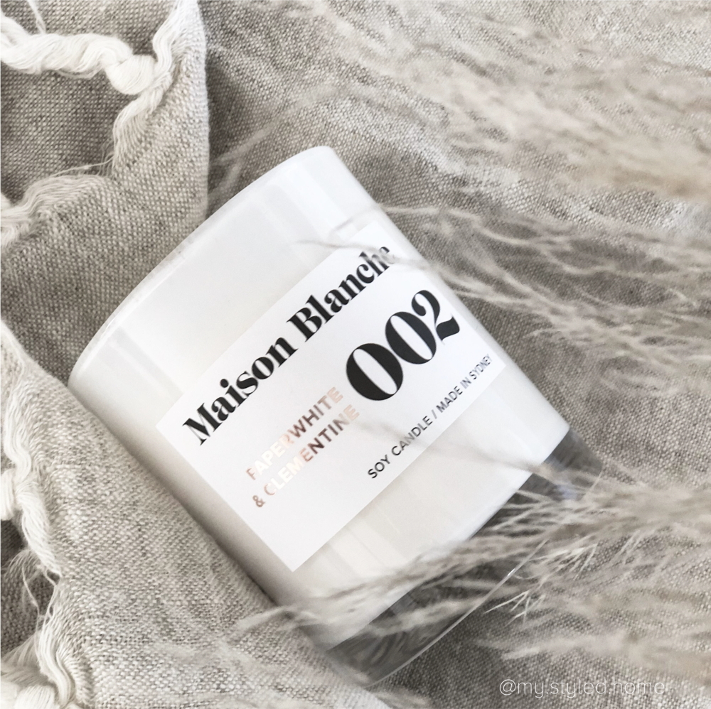 🍊 002 Paperwhite & Clementine Large Candle Maison Blanche ✨🕯️🌼 - Luminous, floral, citrusy