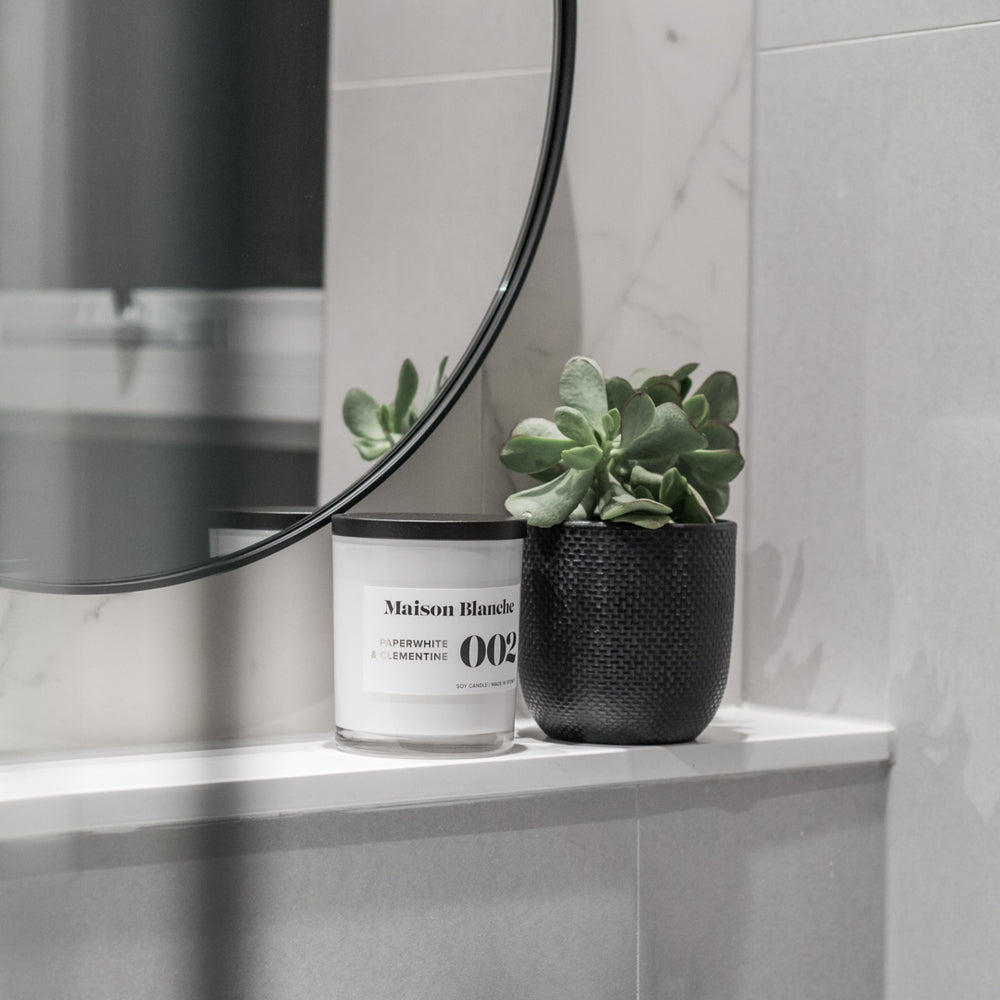 🍊 002 Paperwhite & Clementine Large Candle Maison Blanche ✨🕯️🌼 - Luminous, floral, citrusy