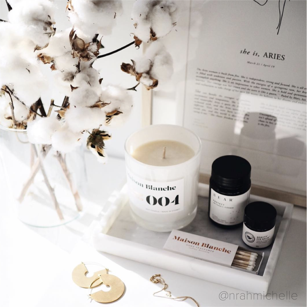 🍊 004 Bergamot & Tobacco Large Candle – Maison Blanche 🕯️🖤🔥- Warm, smoky, fresh