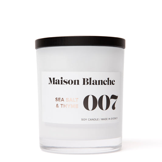 🌊 007 Sea Salt & Thyme LARGE Candle  Maison Blanche 🕯️✨🌿- Fresh, earthy, energising