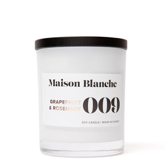 🍊 009 Grapefruit & Rosemary Medium Candle Maison Blanche 🌿🕯️✨ - Fresh, citrusy, aromatic