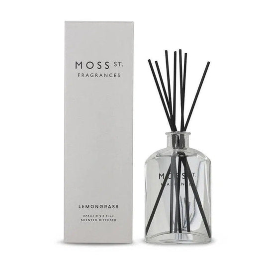 🍋 Lemongrass 275ml Reed Diffuser – Moss St. Fragrances 🌿✨ - Clean, citrusy, uplifting