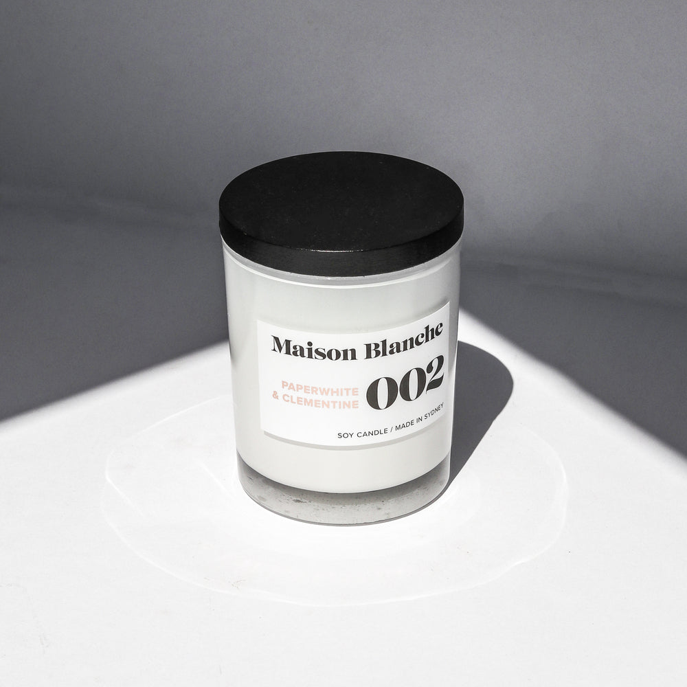 🍊 002 Paperwhite & Clementine Medium Candle Maison Blanche ✨🕯️🌼 - Luminous, floral, citrusy