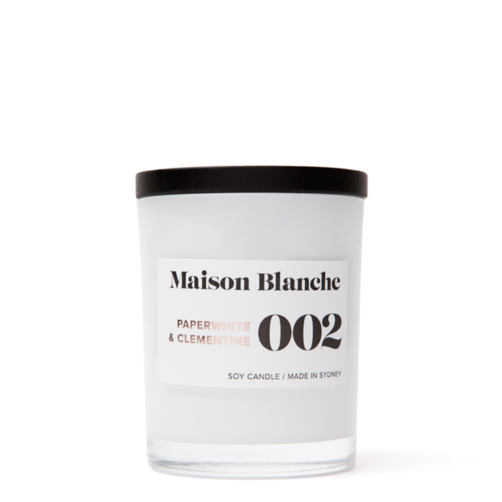 🍊 002 Paperwhite & Clementine Medium Candle Maison Blanche ✨🕯️🌼 - Luminous, floral, citrusy