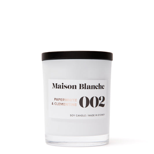 🍊 002 Paperwhite & Clementine Medium Candle Maison Blanche ✨🕯️🌼 - Luminous, floral, citrusy