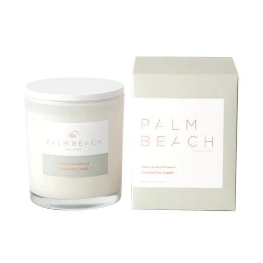 🪵 Clove & Sandalwood Candle 420g – Palm Beach ✨🔥- Spicy, woody, deeply comforting