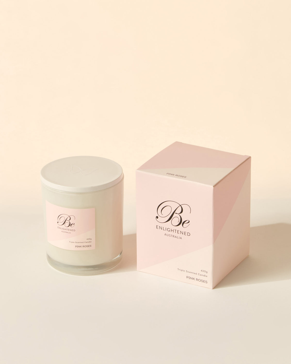 🌸 PINK ROSES TRIPLE SCENTED 2 WICK 420G CANDLE by Be Enlightened 🌹🌼🌿 ...