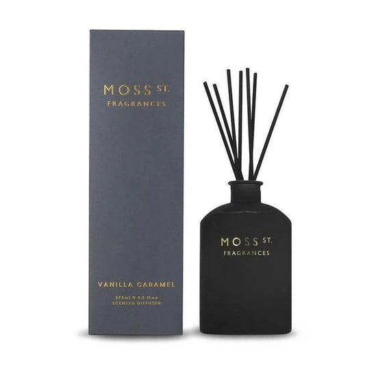 🍮 Vanilla Caramel 275ml Reed Diffuser Moss St. Fragrances 🕊️ - Sweet, velvety, indulgent