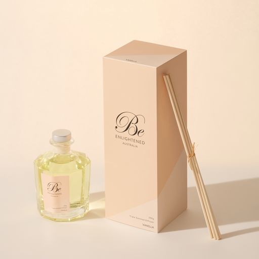 🍦 Vanilla Triple Scented Diffuser 280ml  Be Enlightened ✨🕊️ - Smooth, sweet