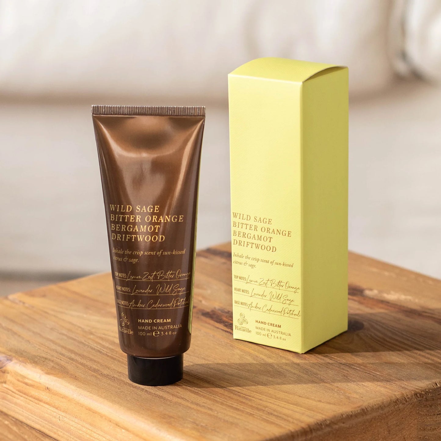 🌿 Wild Sage, Bitter Orange, Bergamot & Driftwood – Hand Cream (100ml) By Urban Rituelle