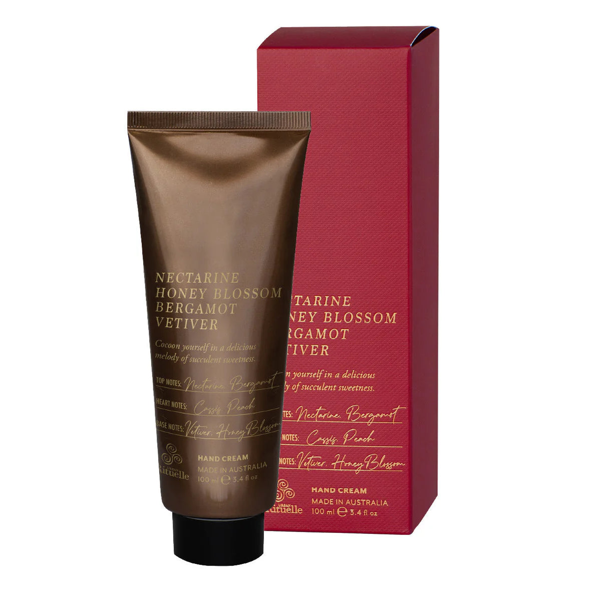 🍑 Nectarine, Honey Blossom, Bergamot & Vetiver – Hand Cream (100ml) By Urban Rituelle