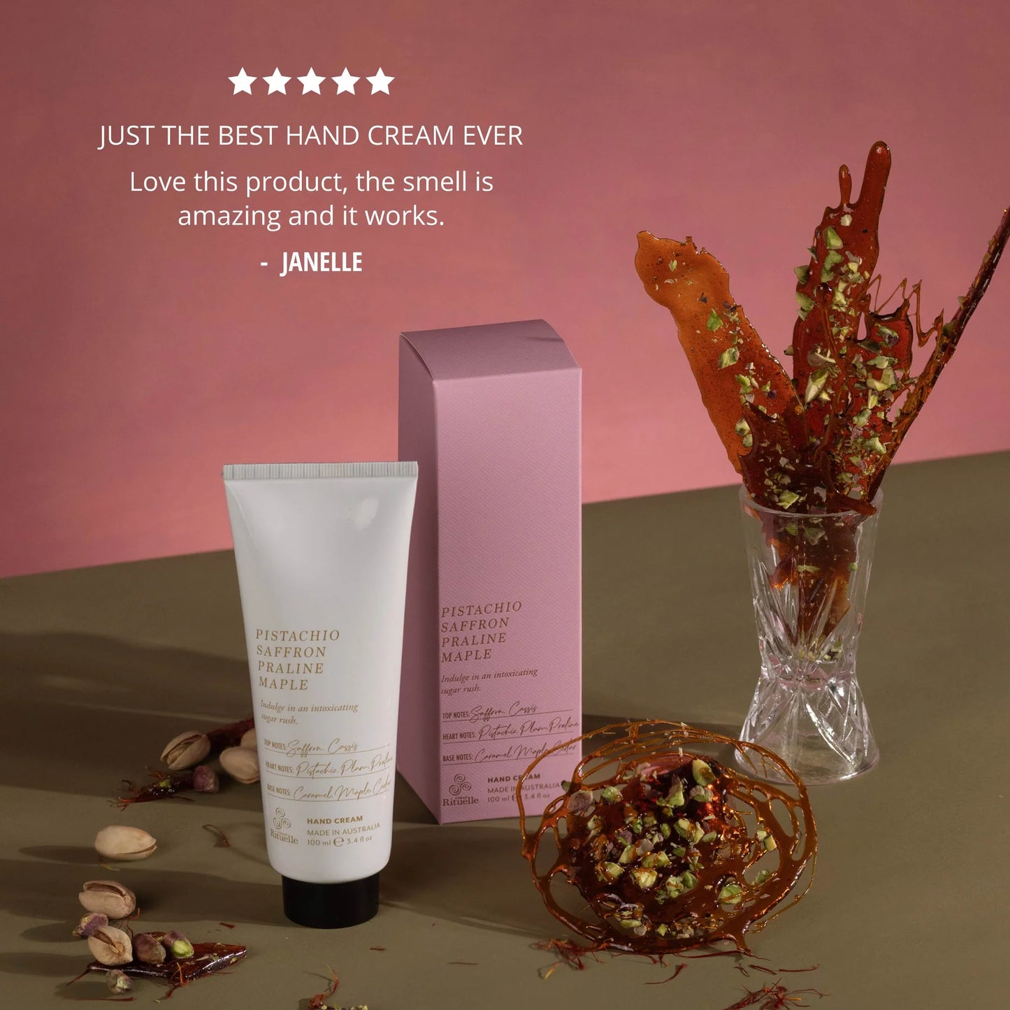 🥜 Pistachio, Saffron, Praline & Maple – Hand Cream (100ml) By Urban Rituelle