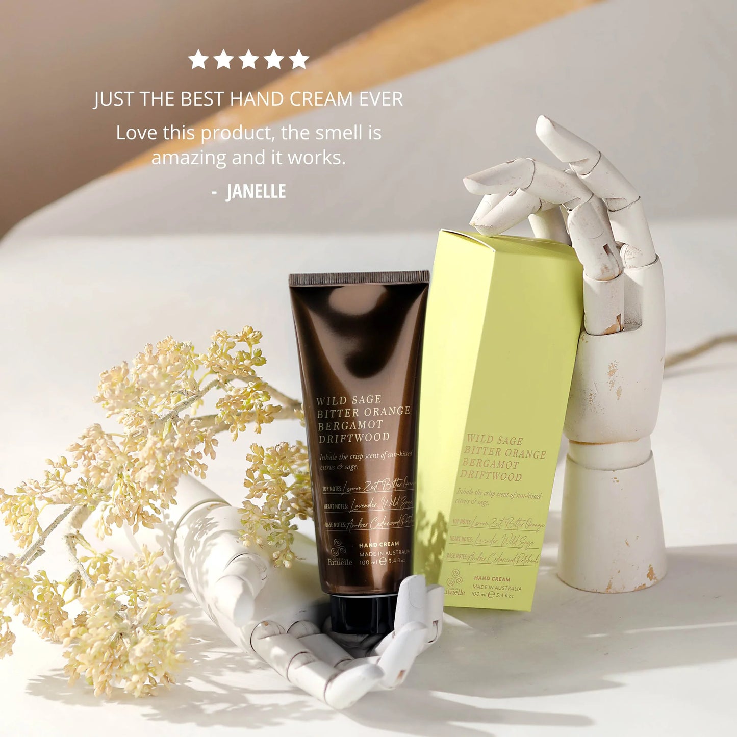 🌿 Wild Sage, Bitter Orange, Bergamot & Driftwood – Hand Cream (100ml) By Urban Rituelle