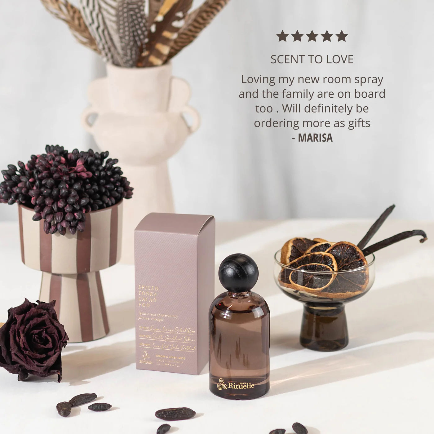 🍫 Spiced Tonka & Cacao Pod – Room & Linen Mist (100ml) by Urban Rituelle
