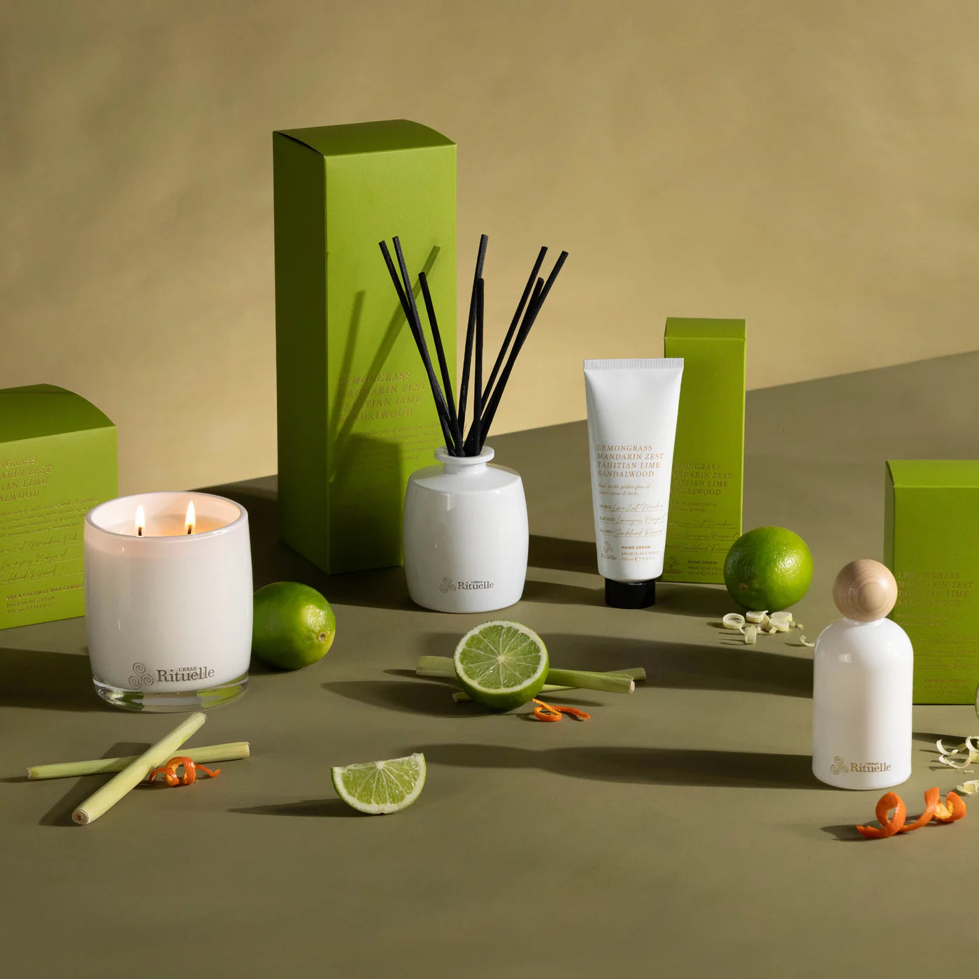 🍋 Lemongrass, Mandarin Zest, Tahitian Lime & Sandalwood – Room & Linen Mist (100ml) by Urban Rituelle