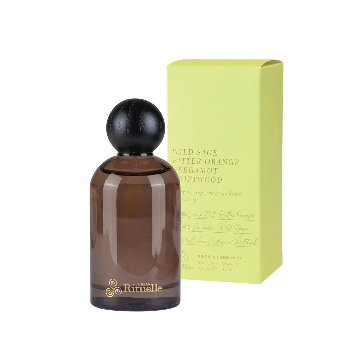 🌿 Wild Sage, Bitter Orange, Bergamot & Driftwood – Room & Linen Mist (100ml) by Urban Rituelle