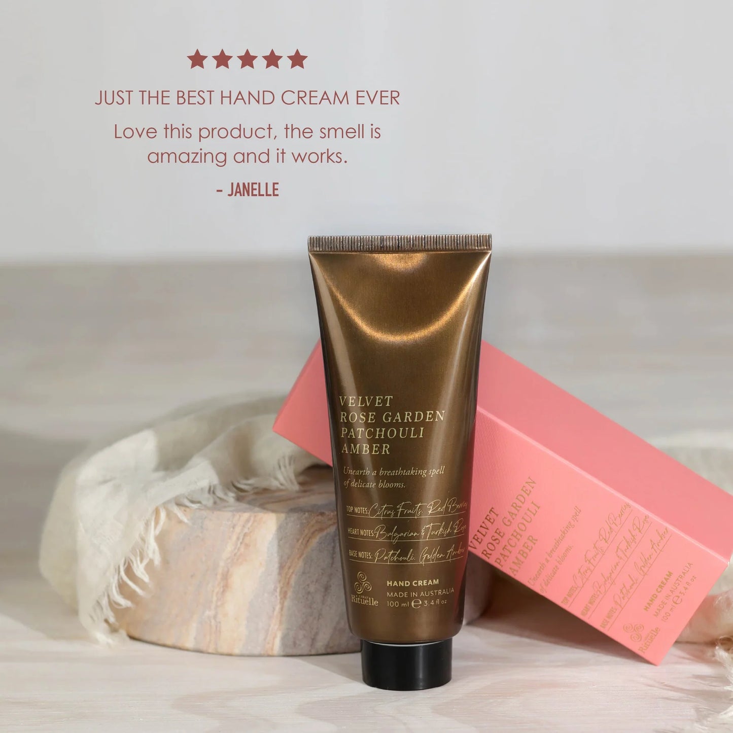 🌹 Velvet Rose Garden, Patchouli & Amber – Hand Cream (100ml) By Urban Rituelle