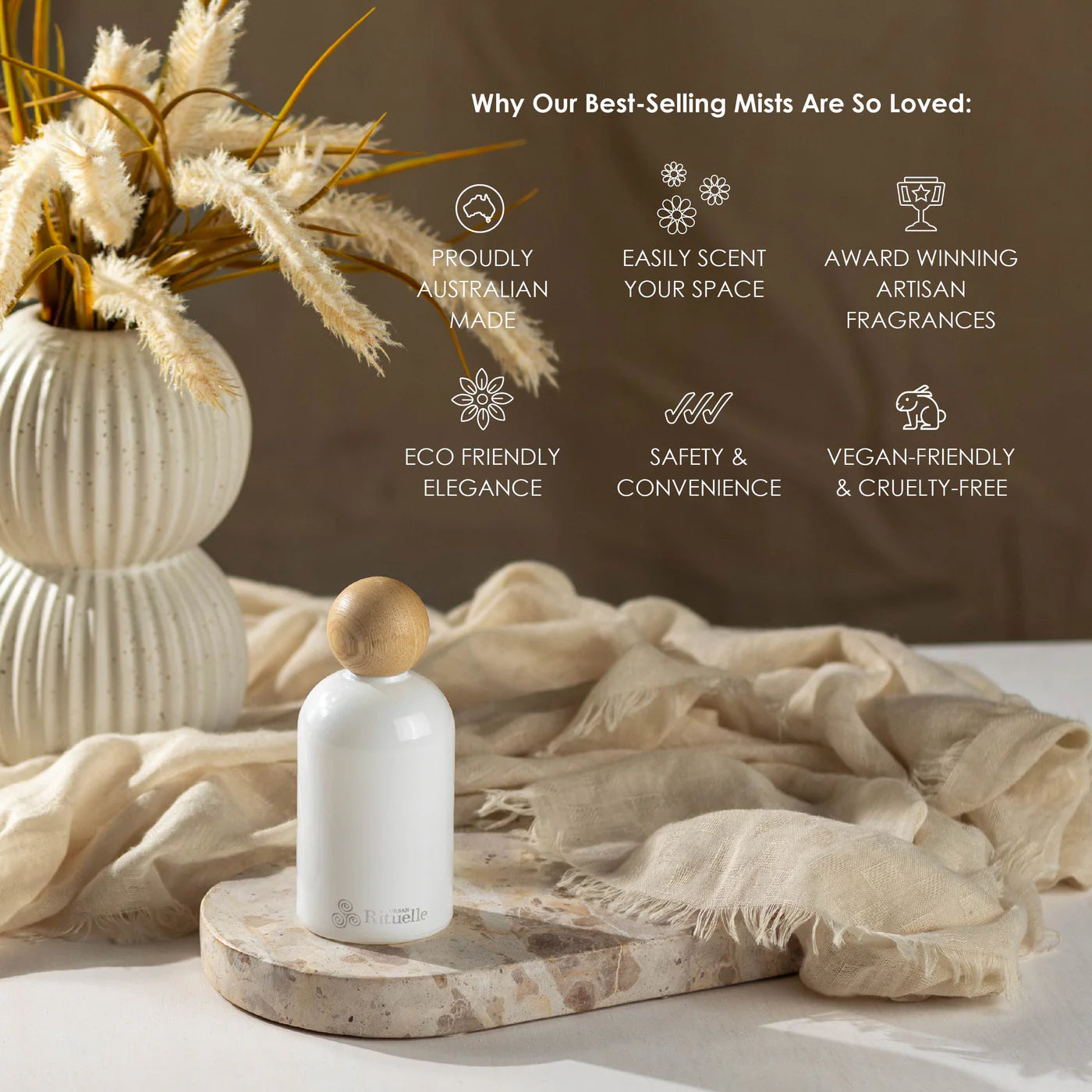 🍋 Lemongrass, Mandarin Zest, Tahitian Lime & Sandalwood – Room & Linen Mist (100ml) by Urban Rituelle