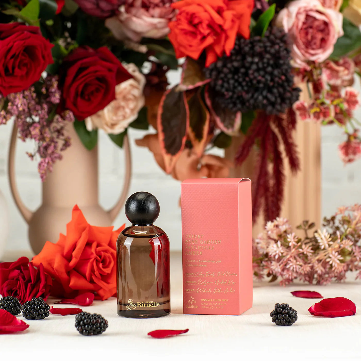 🌹 Velvet Rose Garden, Patchouli & Amber – Room & Linen Mist (100ml) by Urban Rituelle