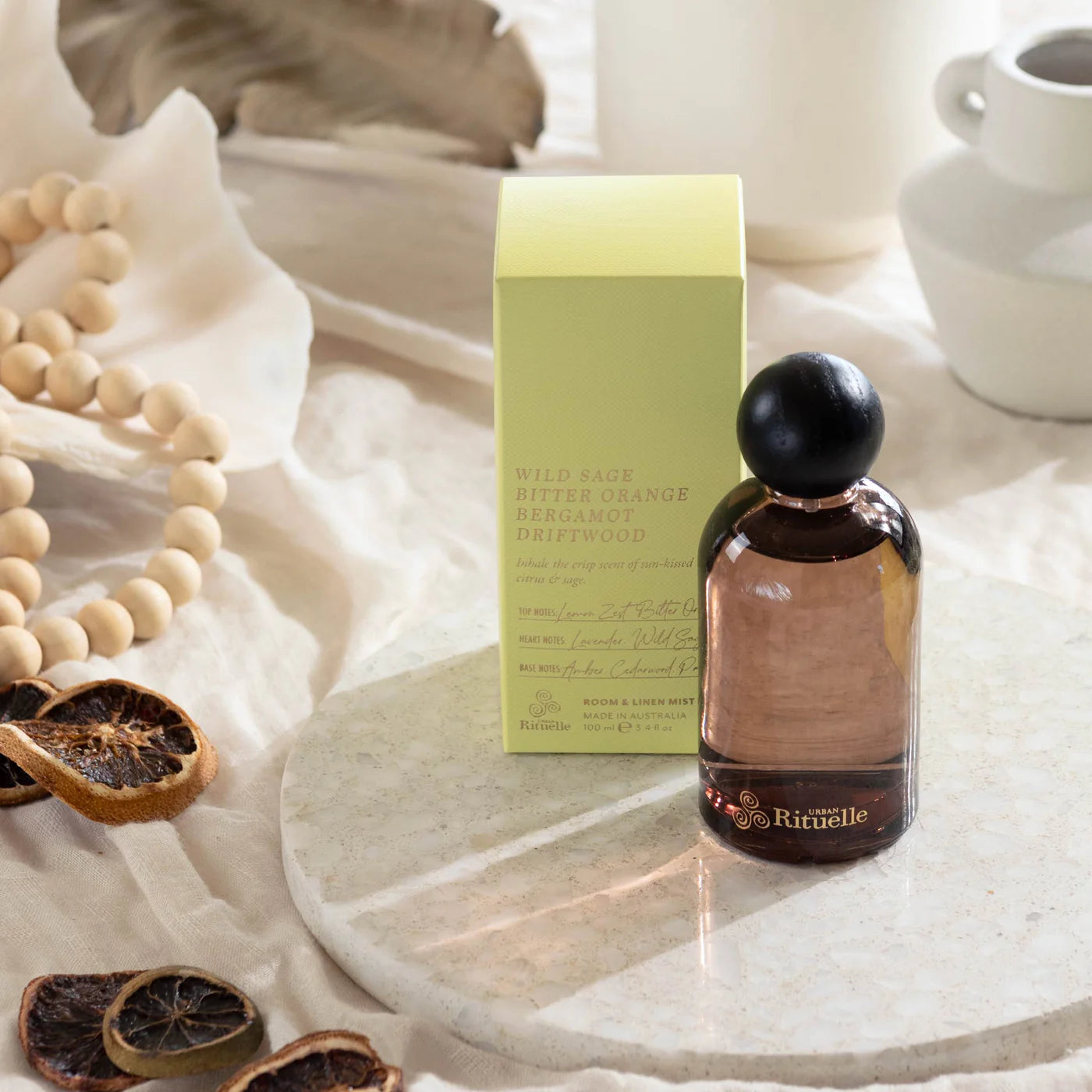 🌿 Wild Sage, Bitter Orange, Bergamot & Driftwood – Room & Linen Mist (100ml) by Urban Rituelle