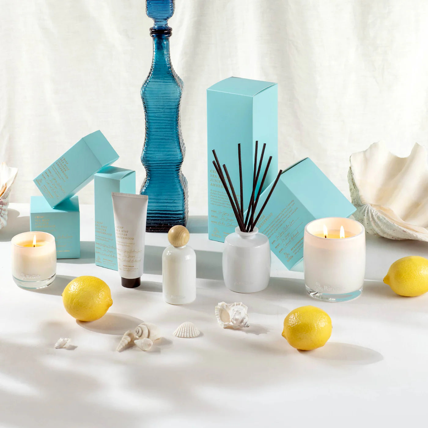 🌊 Crisp Sea Mist, Juniper & Amberwood Fragrance Diffuser Set (220ml) By Urban Rituelle 🌿🪵 - cool, grounding