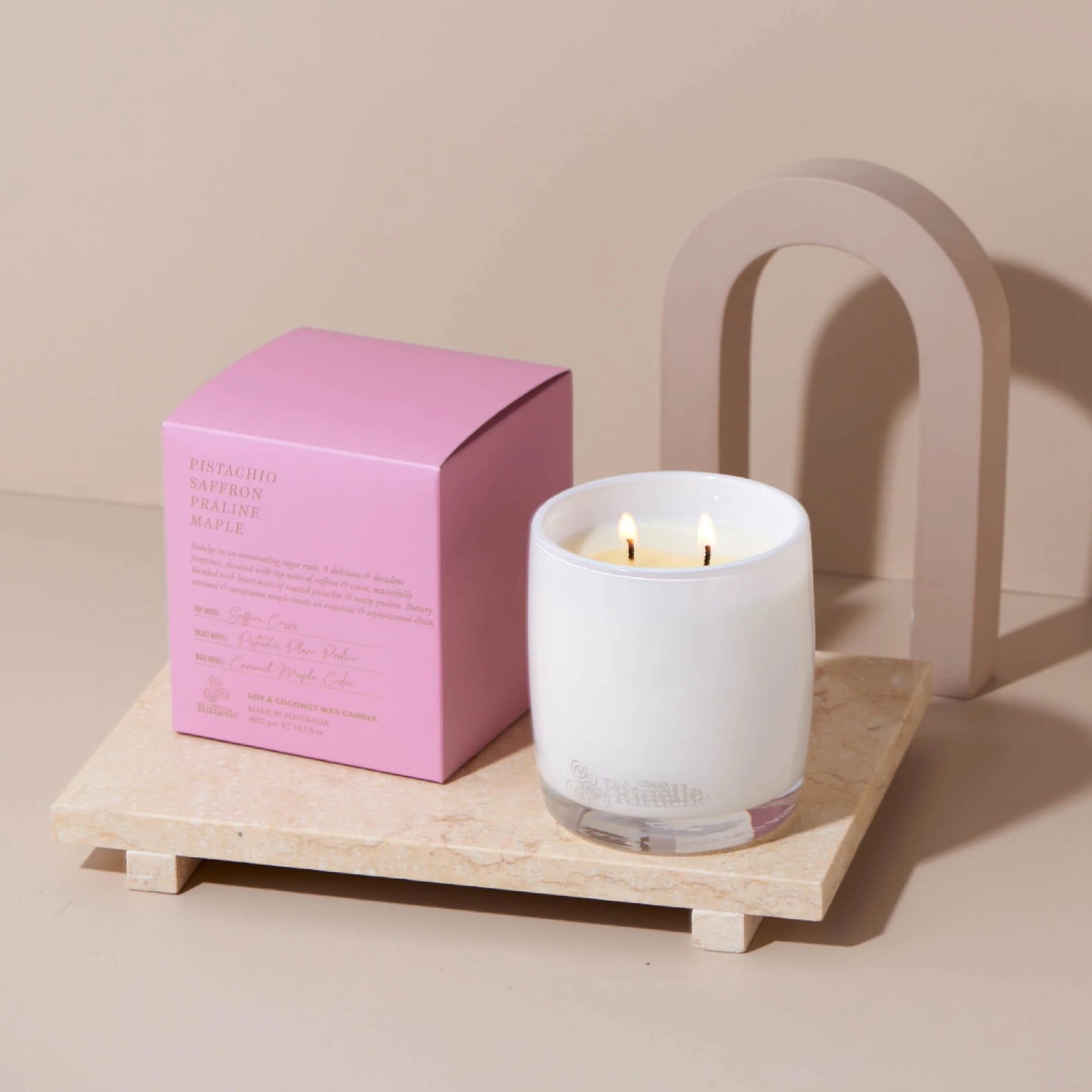 🥜 Pistachio, Saffron, Praline & Maple Scented Soy Candle (400g) By Urban Rituelle 🥜✨🍫 - smooth, sweet, comforting