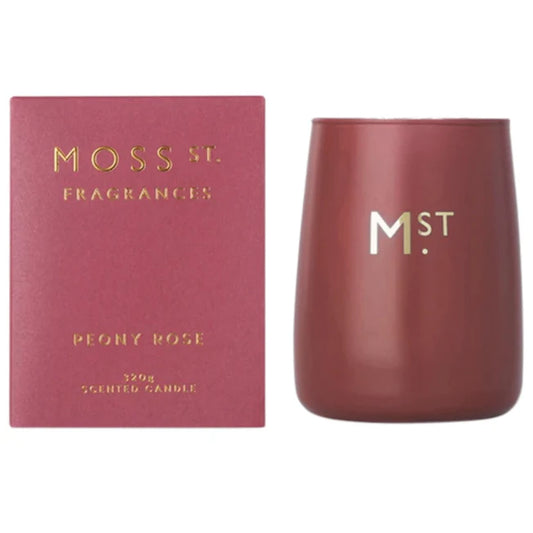 🌸Peony Rose 320g Soy Candle Moss St. Fragrances🌹🕯️- Sweet, floral, graceful