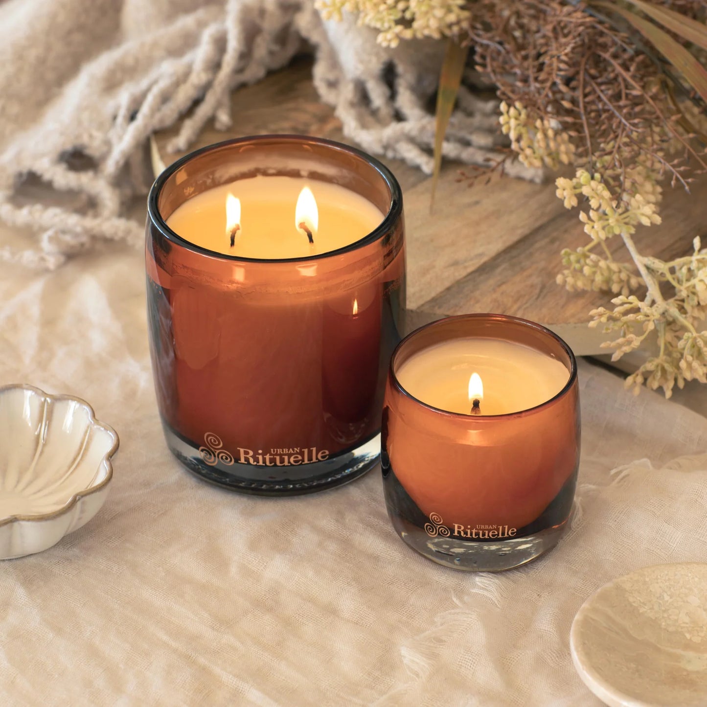 🍊 Mandarin, Basil & Lime Scented Soy Candle (400g) By Urban Rituelle 🍊🌿🍋 - Zingy. Uplifting. Fresh.