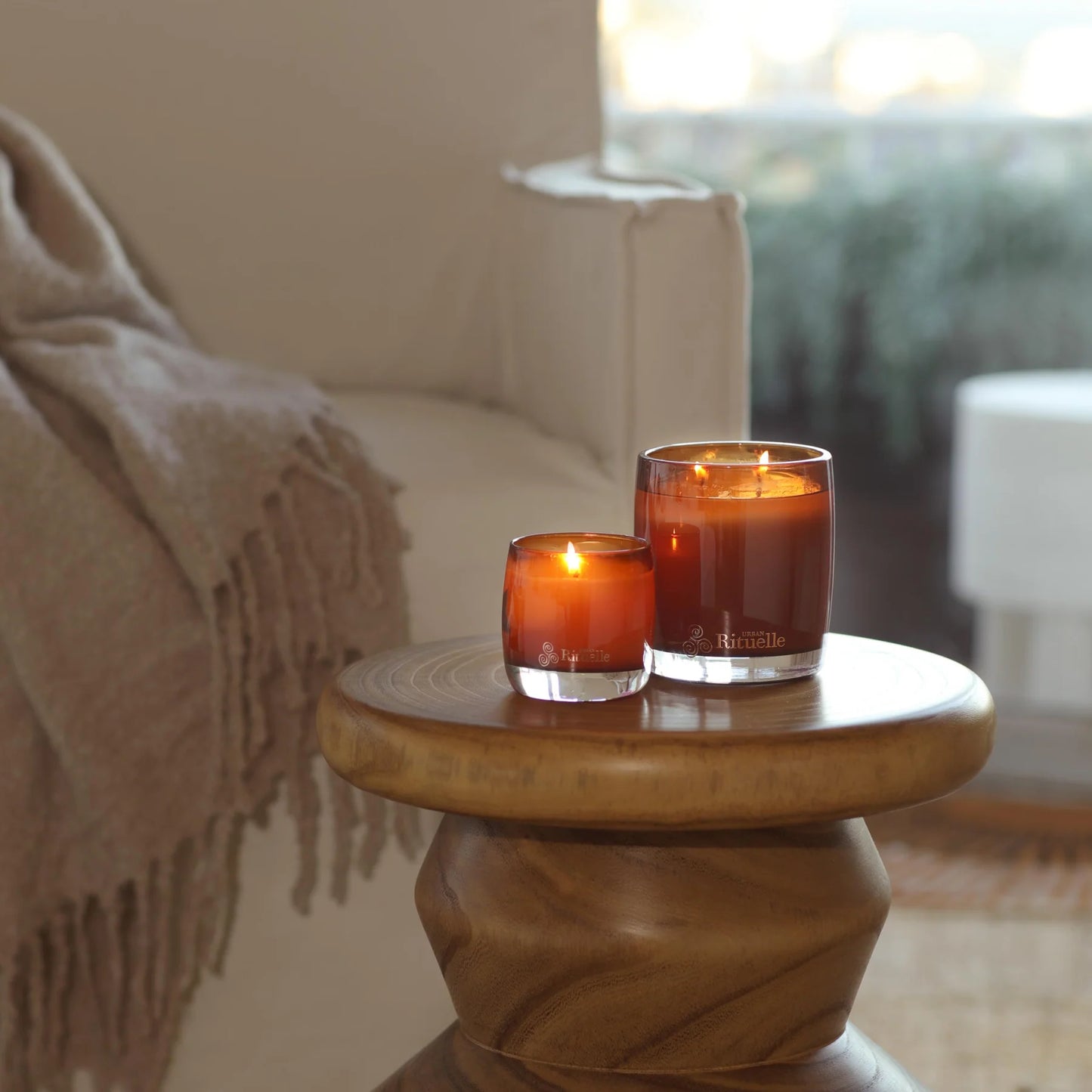 🍊 Mandarin, Basil & Lime – Scented Soy Candle (400g) - Urban Rituelle 🌉 - Zesty, Sweet