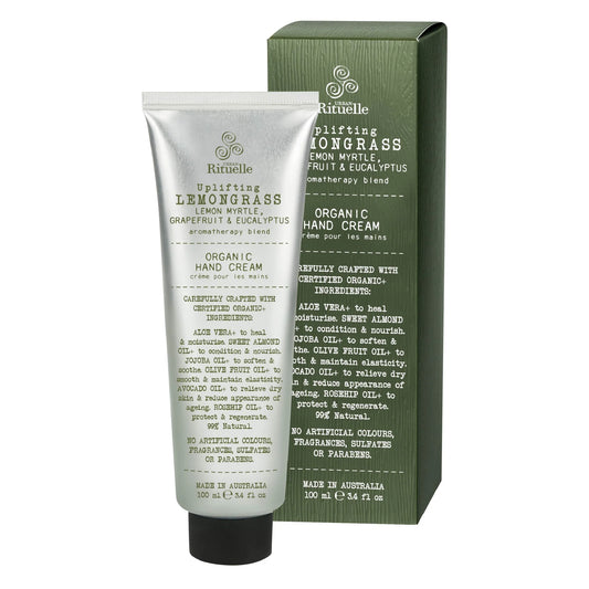 🍋 Lemongrass, Lemon Myrtle, Grapefruit & Eucalyptus – Organic Hand Cream (100ml) By Urban Rituelle