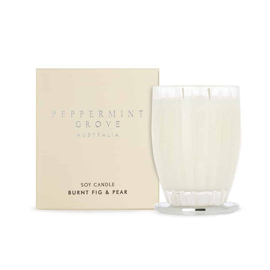 Burnt Fig & Pear Soy Candle 370g Peppermint Grove  🍐🔥- Warm, sweet, subtly spiced