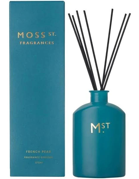🍐 French Pear 275ml Reed Diffuser Moss St. Fragrances 🌸✨- Fruity, warm, gracefully sweet