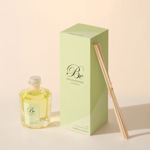 🥥Tropical Coconut Triple Scented Diffuser 280ml Be Enlightened 🌴✨ - Warm, creamy