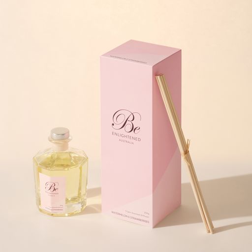 🍉🍓 Watermelon & Strawberries Triple Scented Diffuser 280ml Be Enlightened ✨🌸 - Fruity, fun
